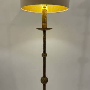 A Gilded Iron Standard Lamp